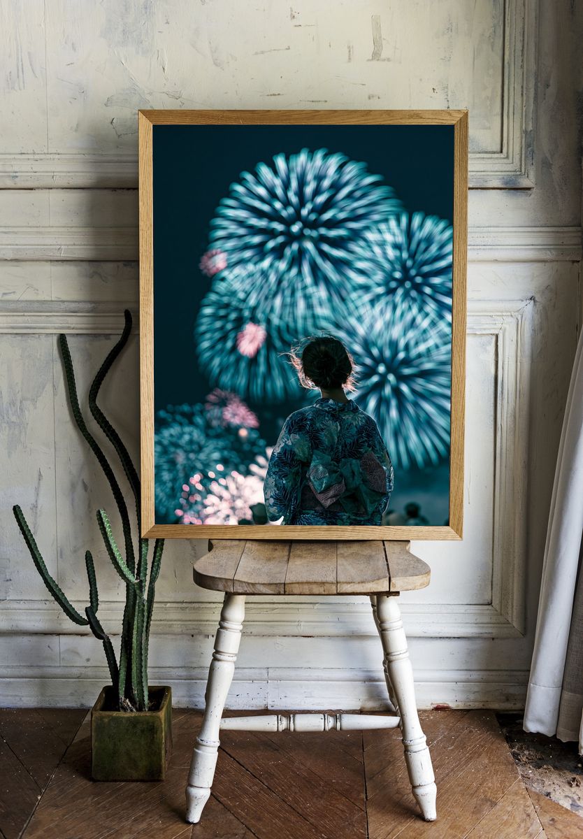 Sea Cave Ocean Photography Poster. room preview