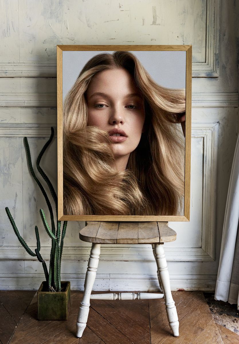 Blonde Beauty Portrait Poster. — room view 1
