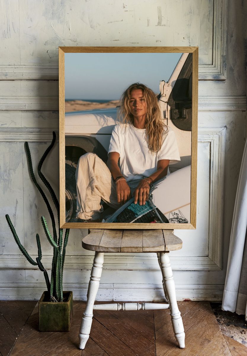 Beachside Jeep Portrait Poster. — room view 1