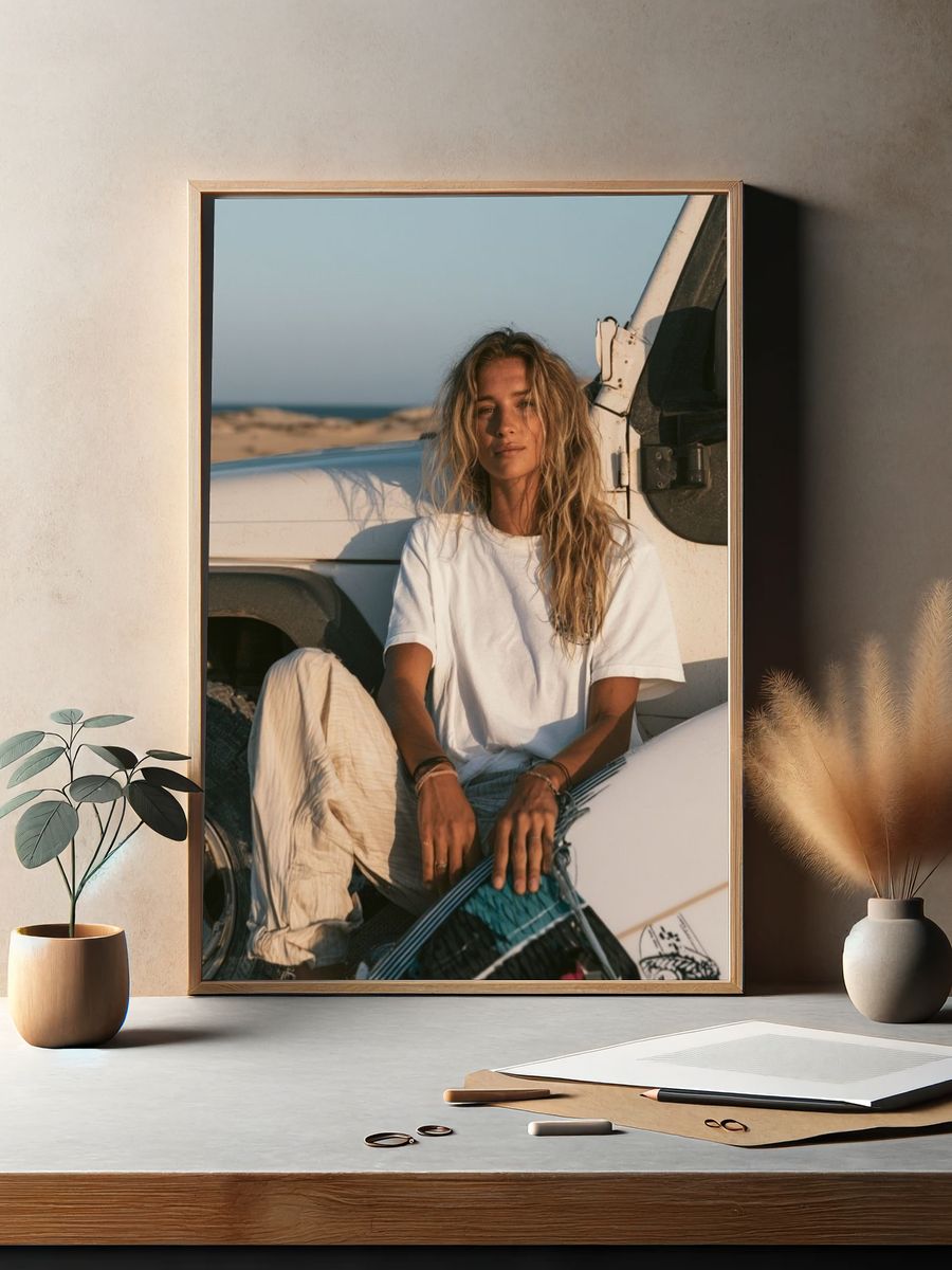 Beachside Jeep Portrait Poster. — room view 2