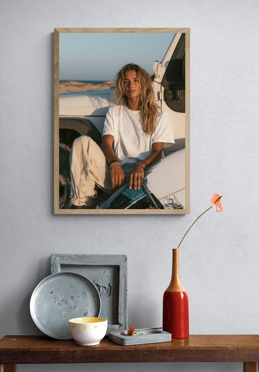 Beachside Jeep Portrait Poster. — room view 3