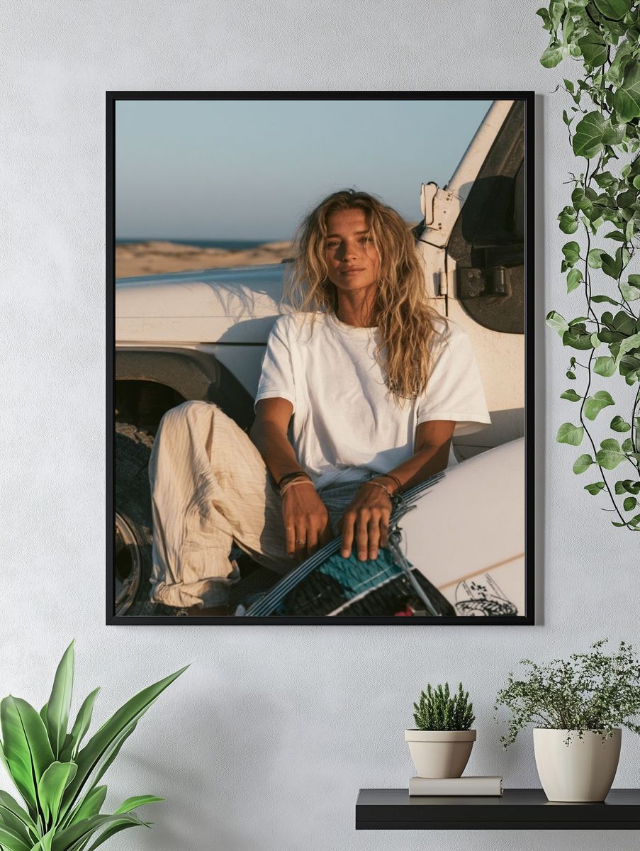 Beachside Jeep Portrait Poster. — room view 4