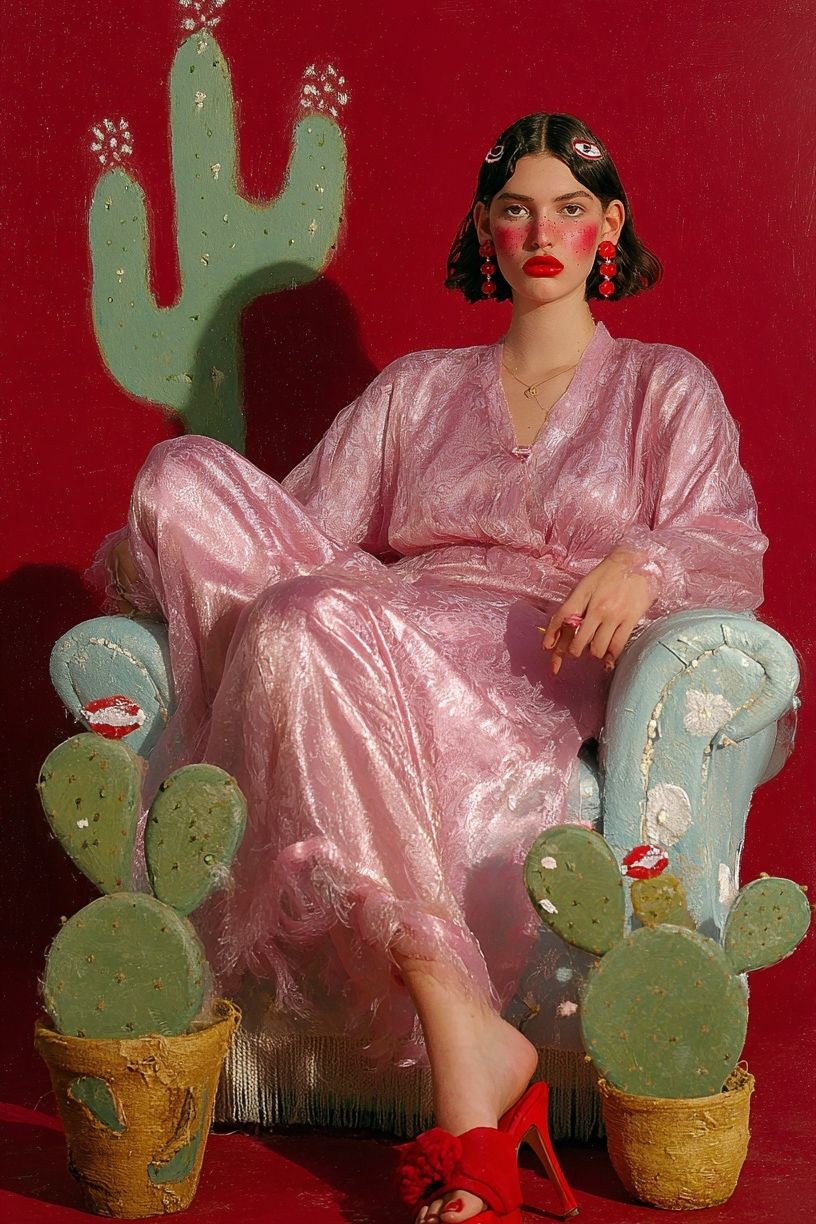 Cactus Portrait Fashion Poster. poster — photography art