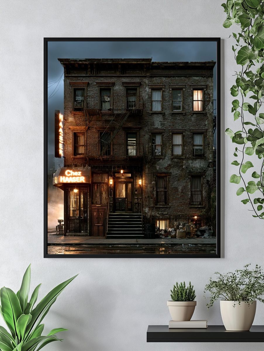 Rainy City Tenement Photography Poster. — room view 4