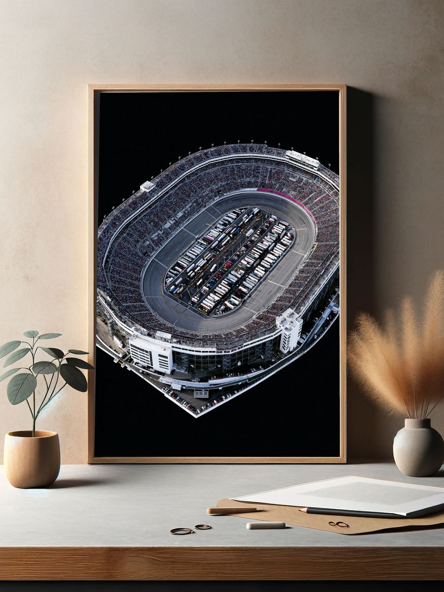 NASCAR Speedway Aerial Photography Poster. — room view 2
