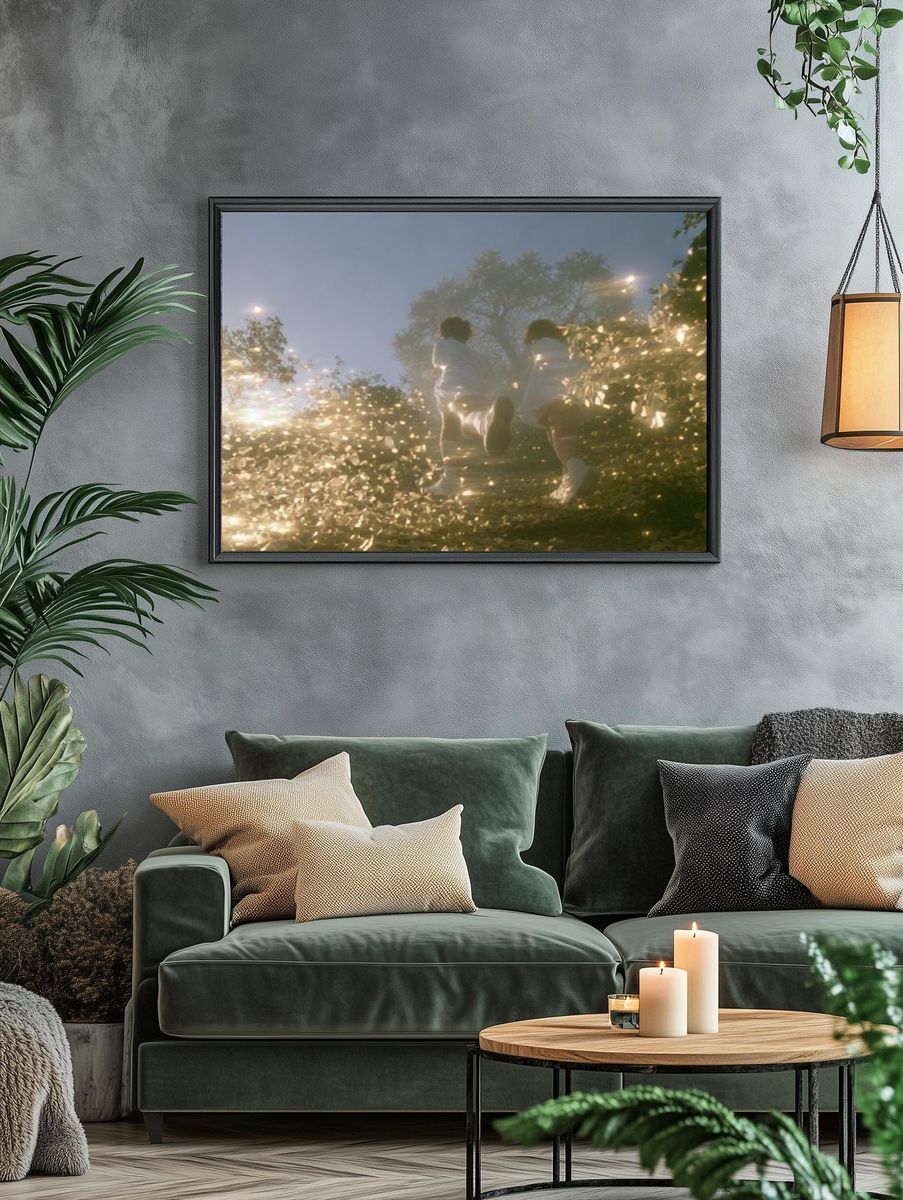 Dreamy Night Run Photography Poster. — room view 4