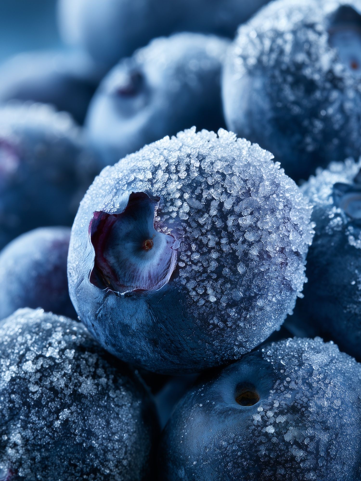 Frozen Blueberries Photography Poster. poster — photography art