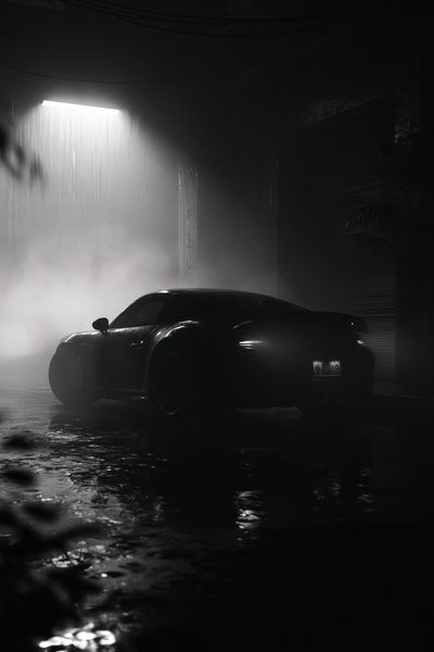 Noir Sports Car Photography Poster. poster