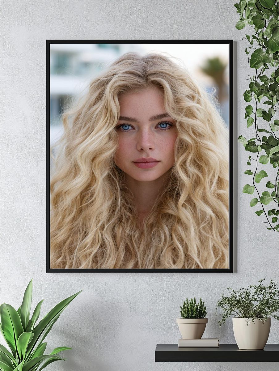 Blonde Portrait Photography Poster. — room view 4