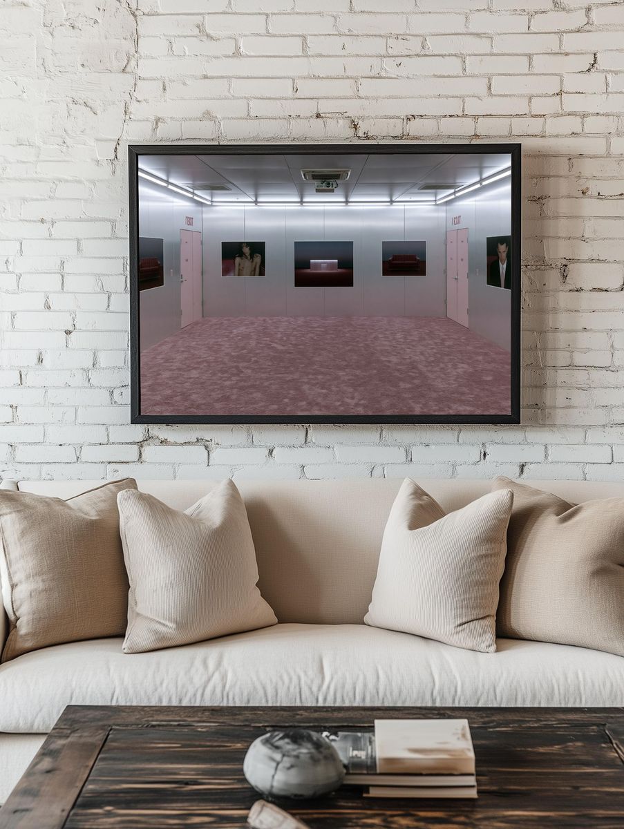 Pink Gallery Room Photography Poster. — room view 1