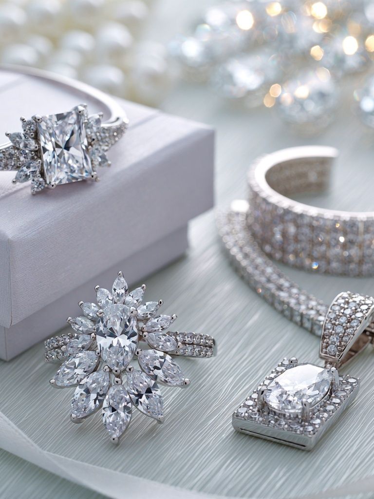 Diamond Jewelry Still Life Poster. poster — photography art