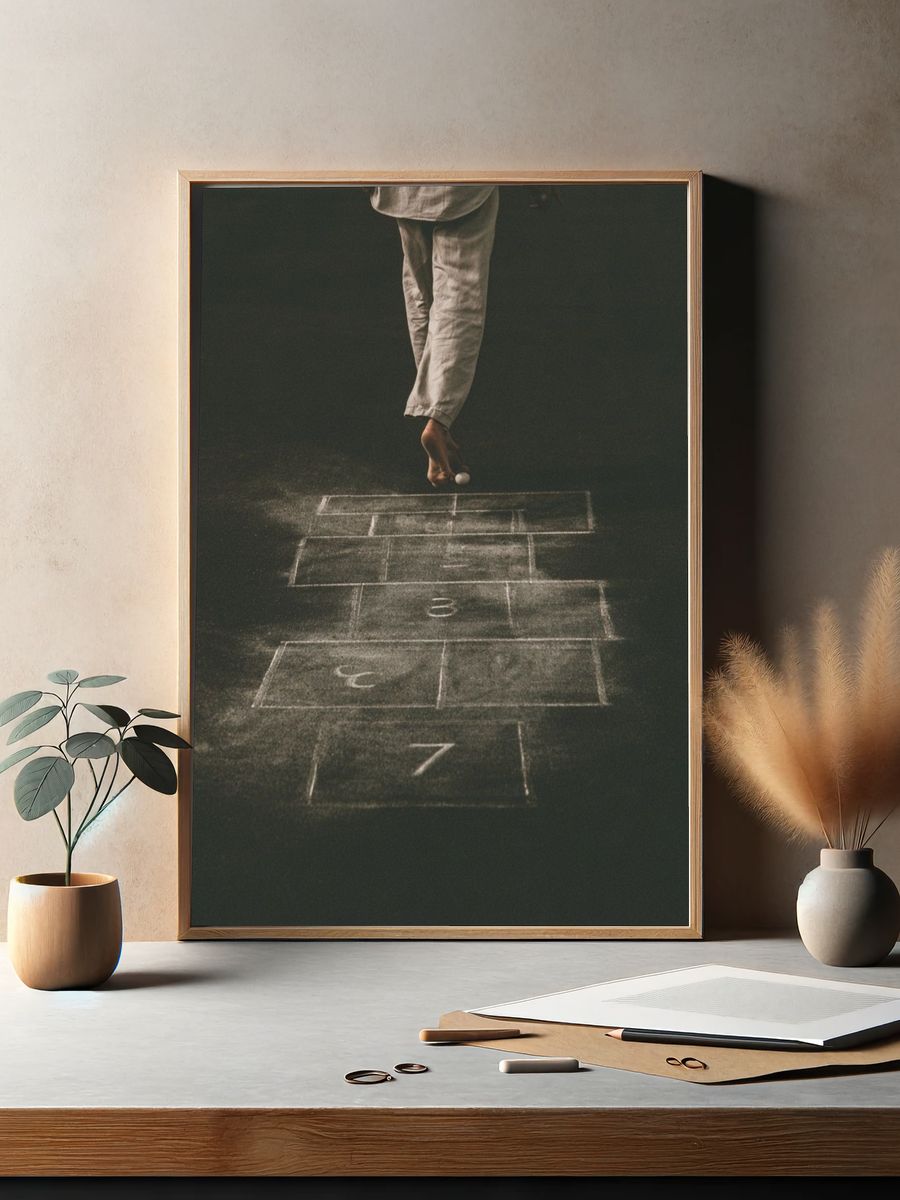 Hopscotch Childhood Photography Poster. — room view 2