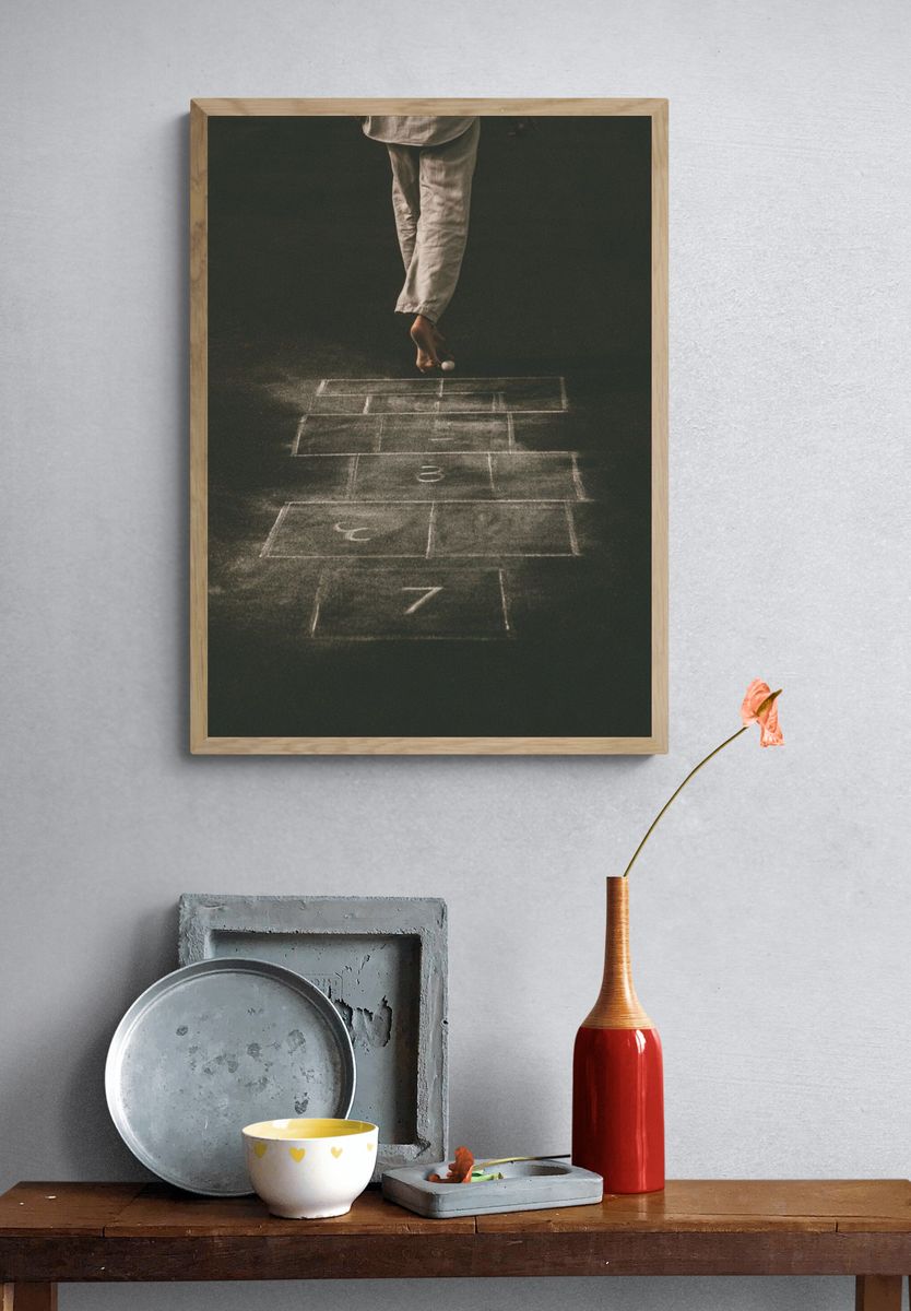 Hopscotch Childhood Photography Poster. — room view 3