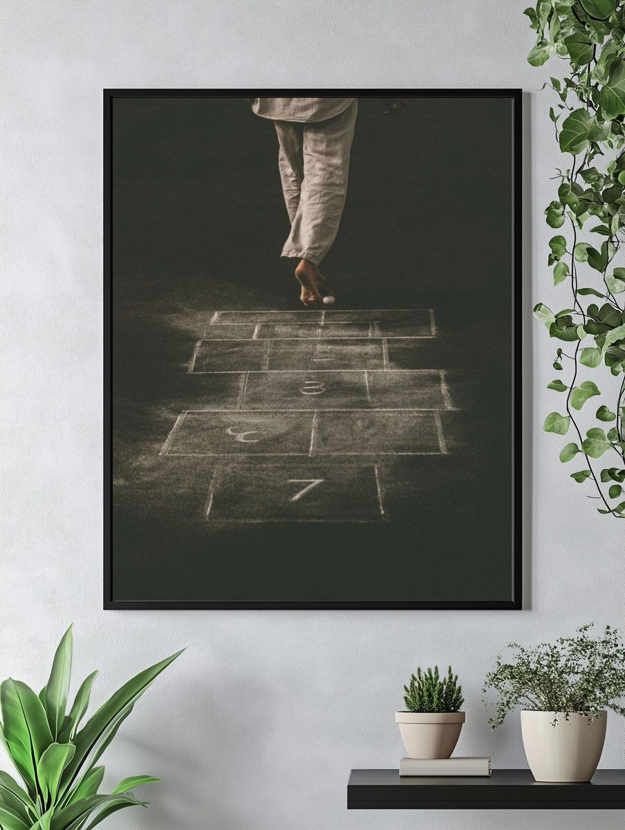 Hopscotch Childhood Photography Poster. — room view 4