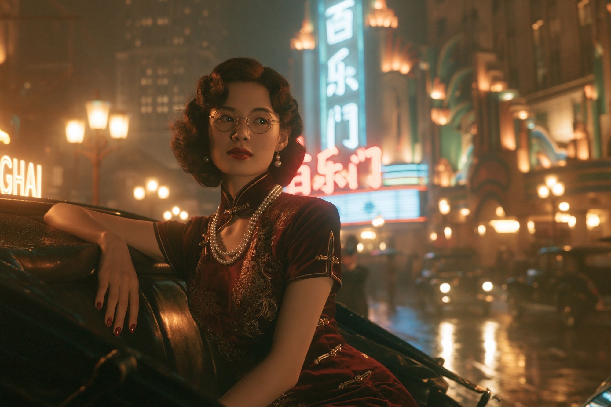 Shanghai Night Portrait Poster. poster detail