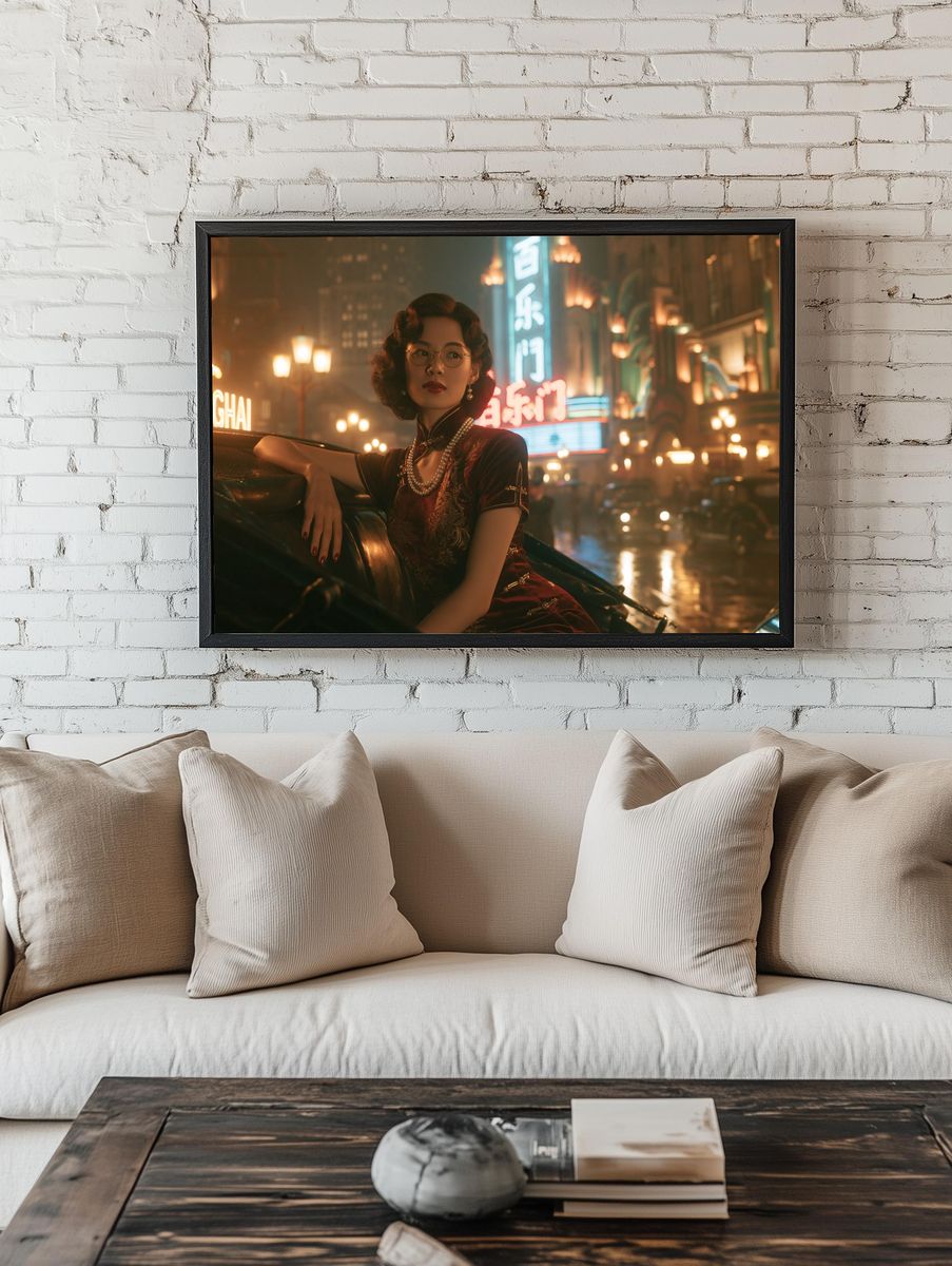 Shanghai Night Portrait Poster. — room view 1