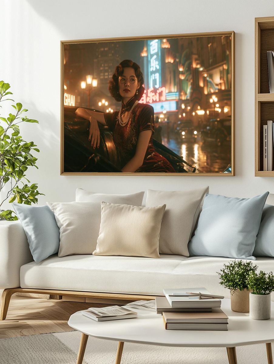 Shanghai Night Portrait Poster. — room view 2