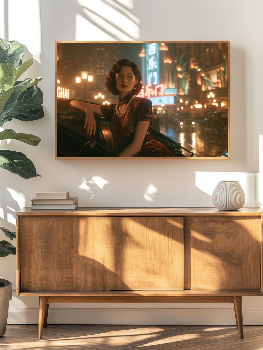 Shanghai Night Portrait Poster. — room view 3