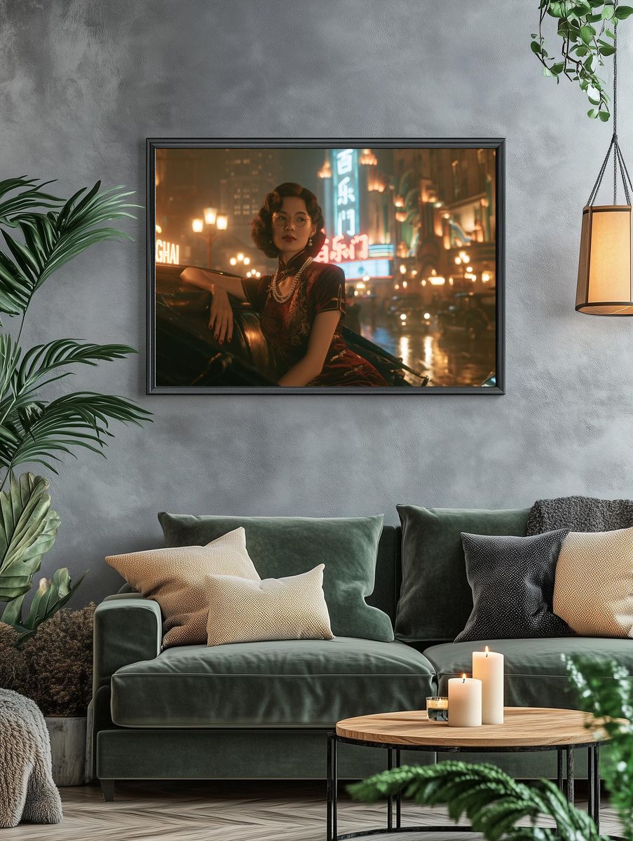 Shanghai Night Portrait Poster. — room view 4
