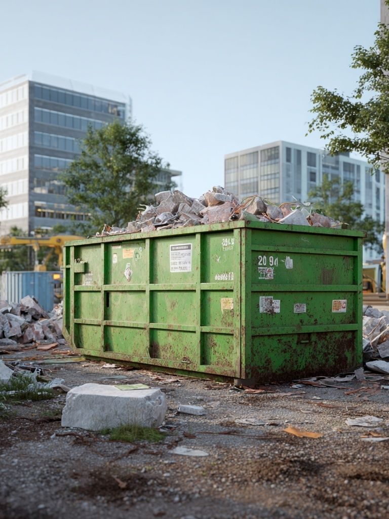 Urban Construction Dumpster Photography Poster. poster — photography art