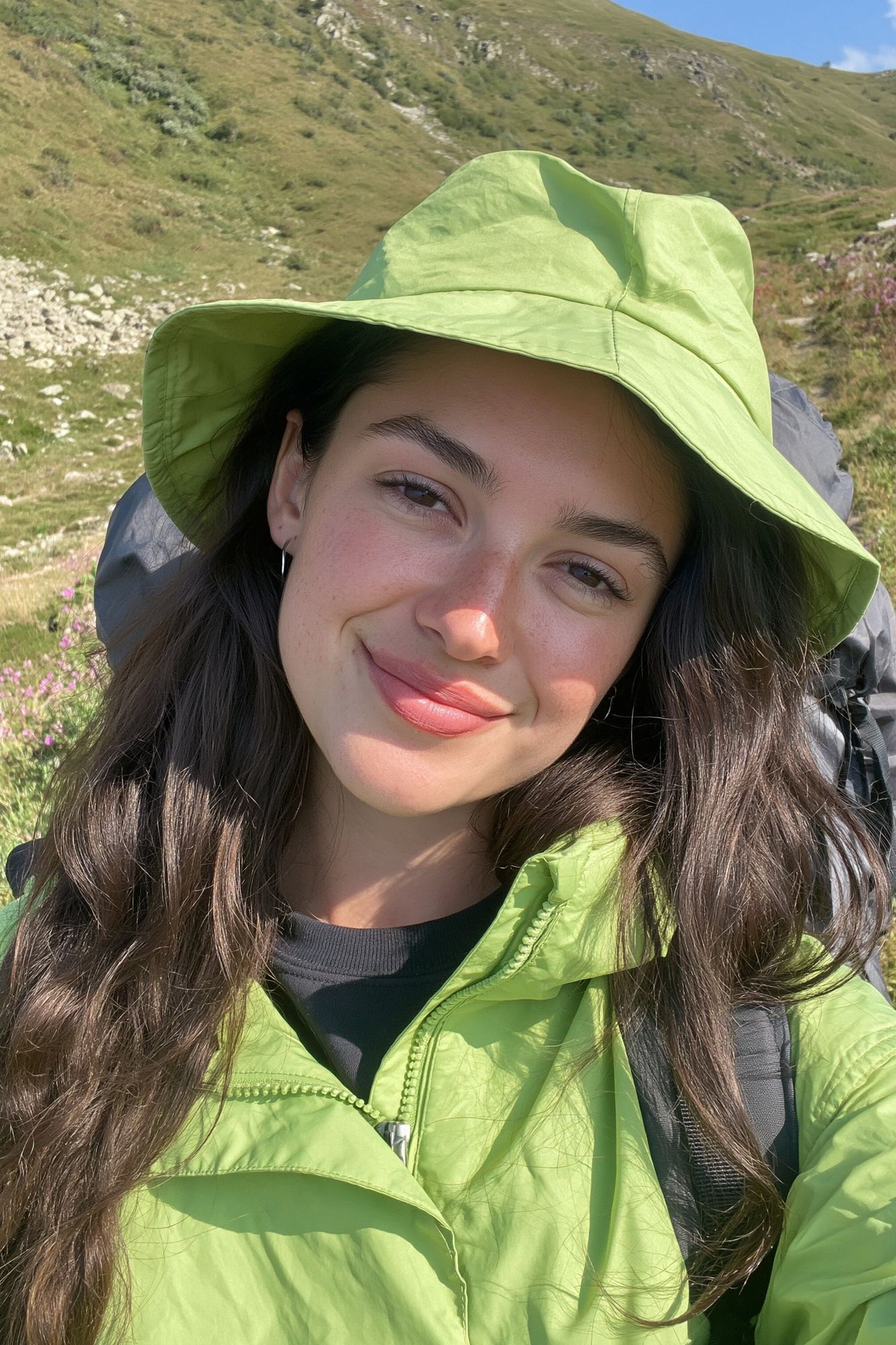Hiker Portrait Photography Poster. poster detail