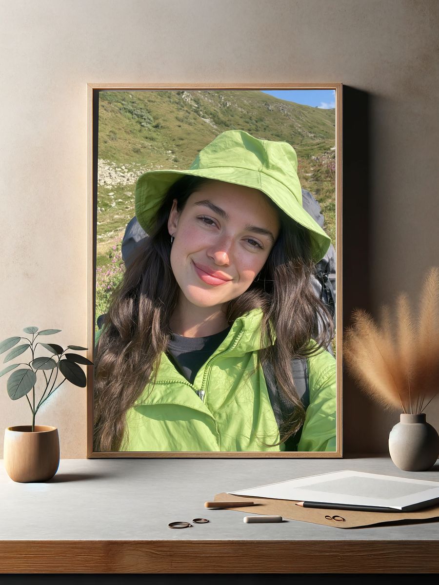 Hiker Portrait Photography Poster. — room view 2