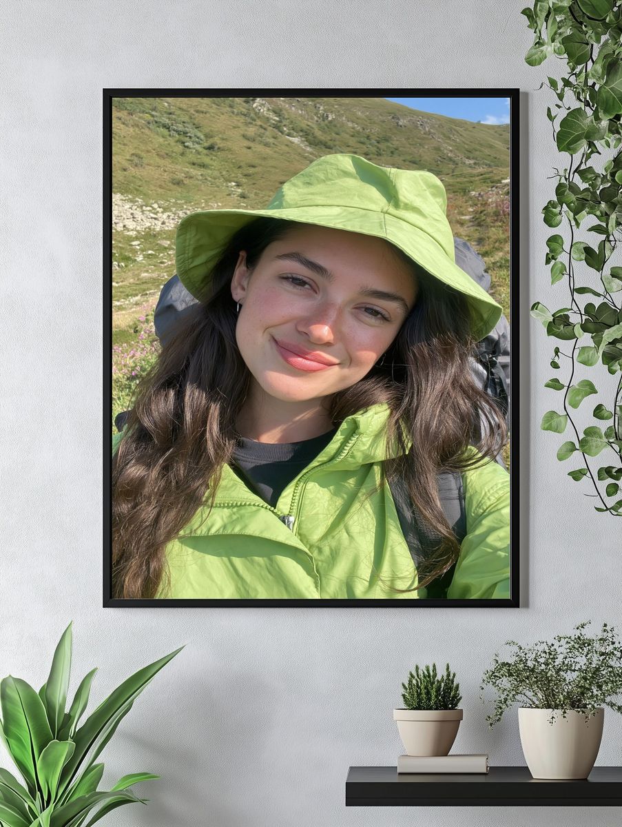 Hiker Portrait Photography Poster. — room view 4