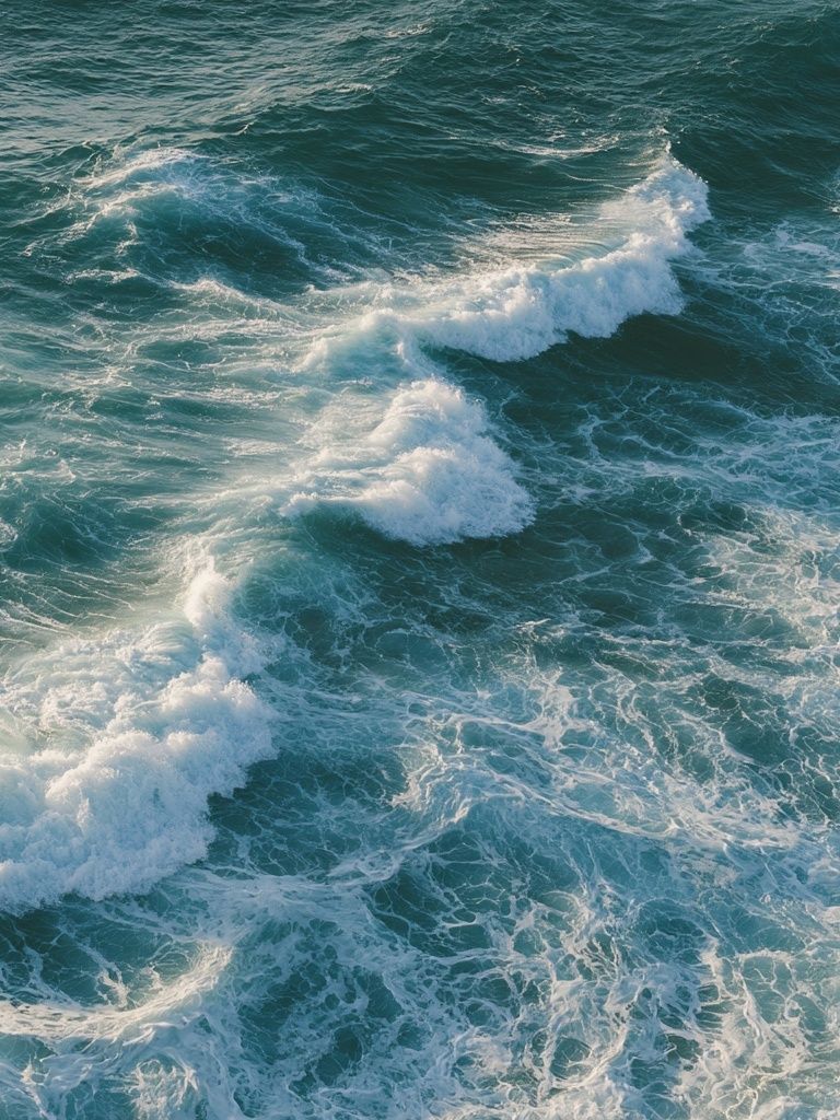 Rolling Ocean Waves Photography Poster. poster detail