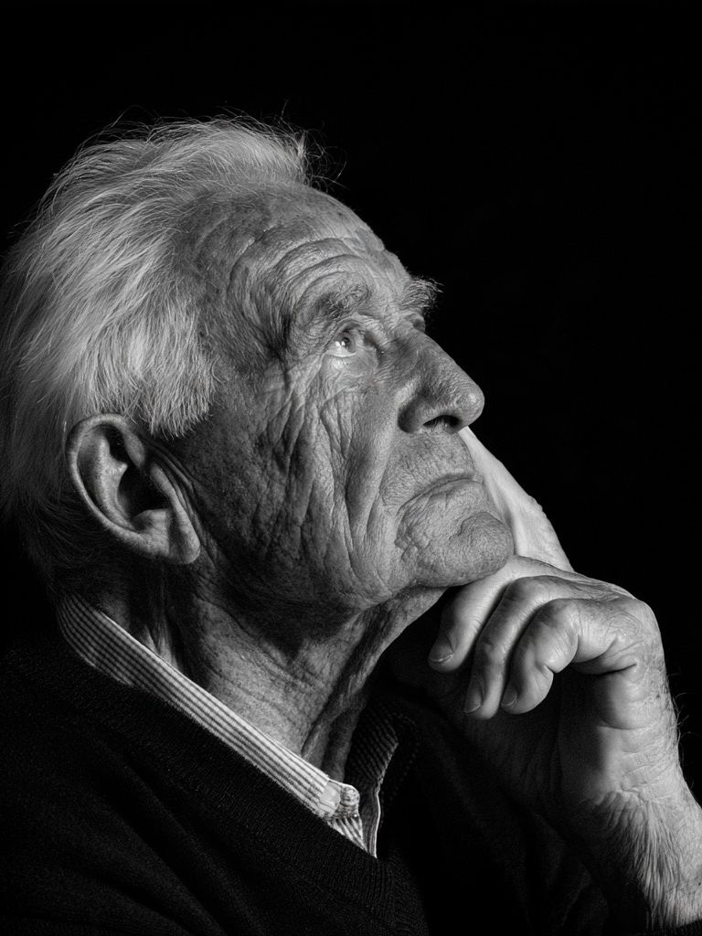 Elderly Man Portrait Photography Poster. poster detail