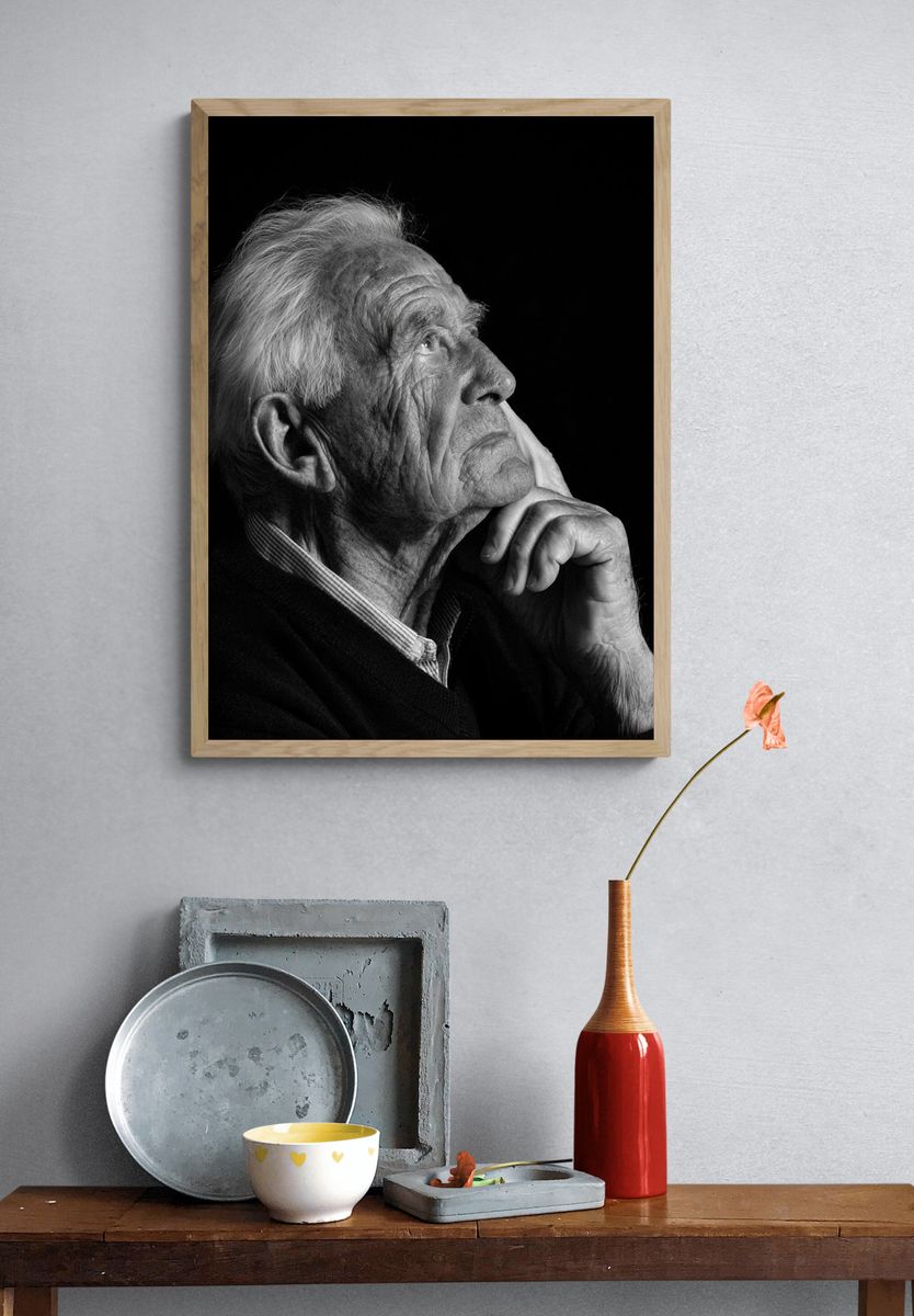 Elderly Man Portrait Photography Poster. — room view 3