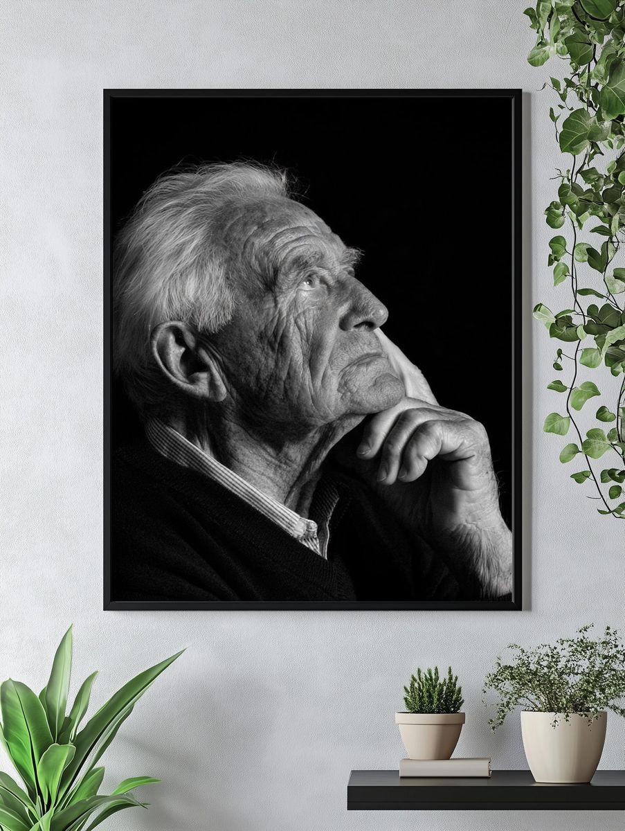 Elderly Man Portrait Photography Poster. — room view 4