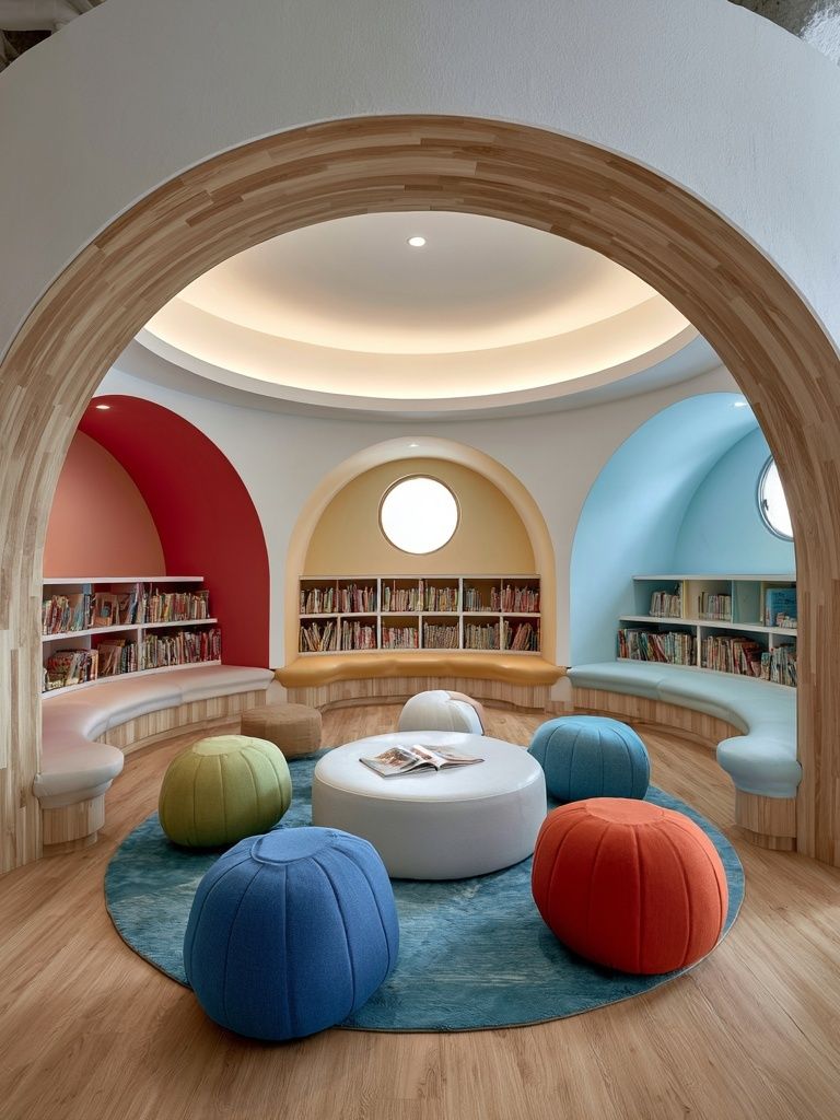 Colorful Kids Reading Nook Photography Poster. poster detail