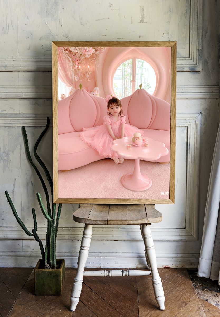 Pink Princess Room Photography Poster. — room view 1