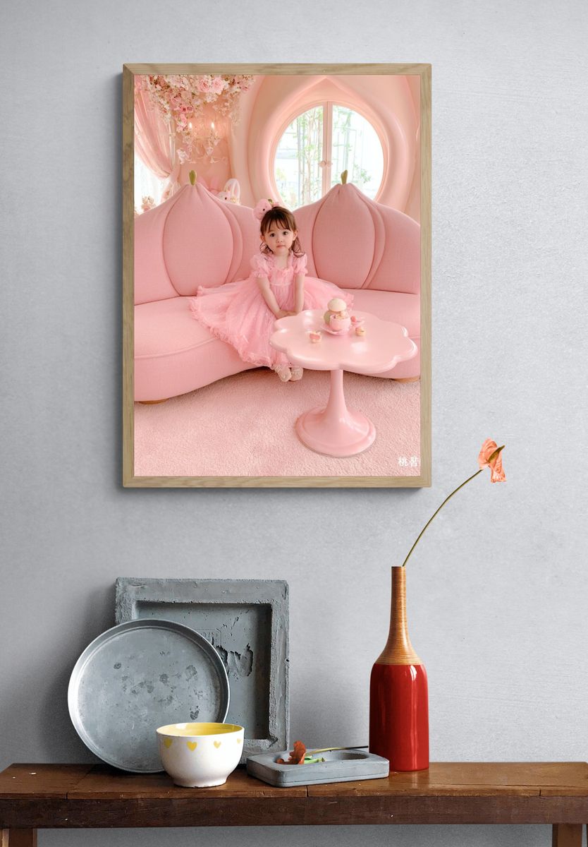 Pink Princess Room Photography Poster. — room view 3