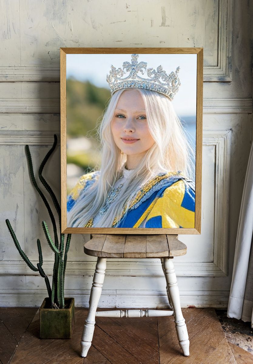 Blonde Queen Portrait Photography Poster. room preview