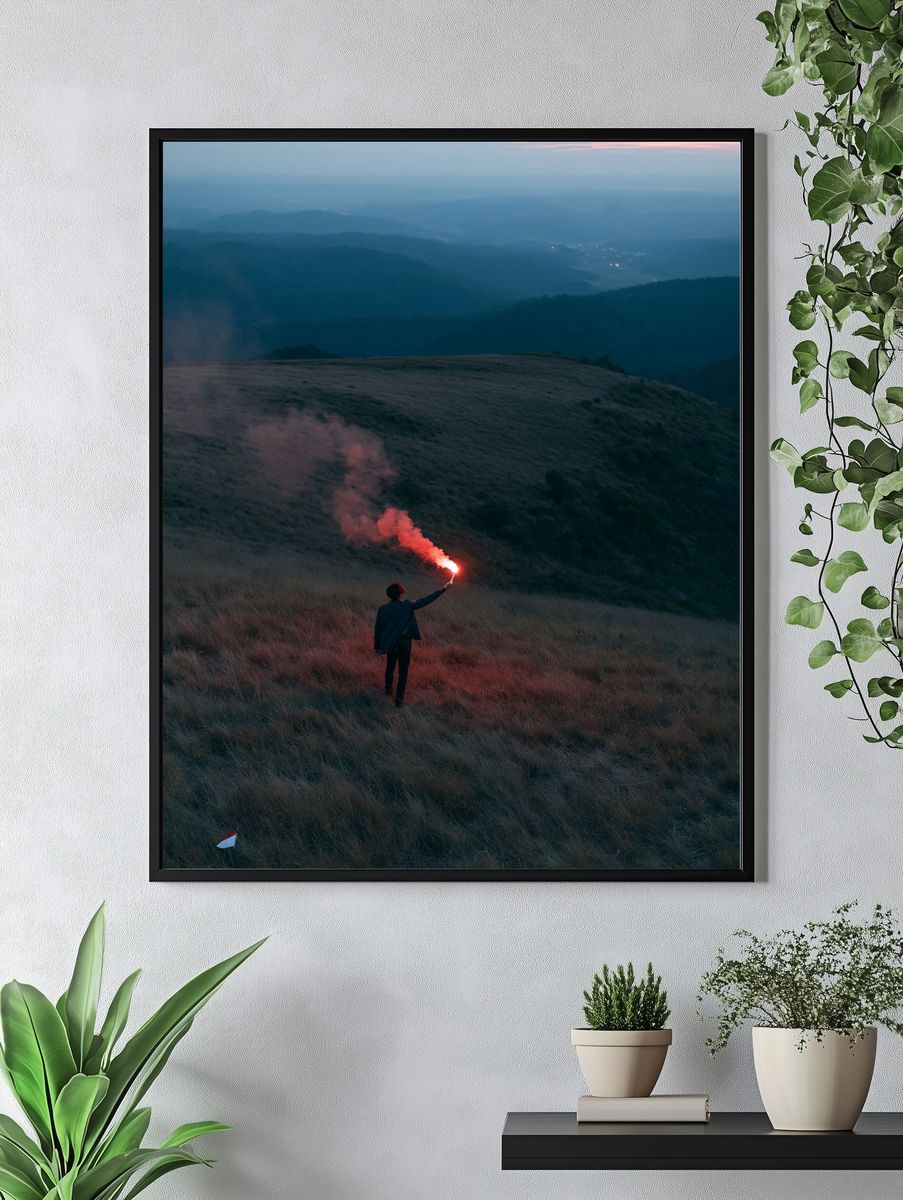 Signal on the Hillside Photography Poster. — room view 4