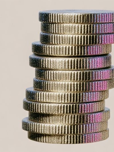 Stacked Coins Photography Poster.