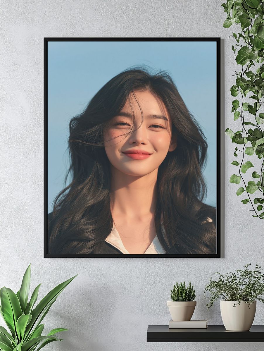 Serene Woman Portrait Print. — room view 4