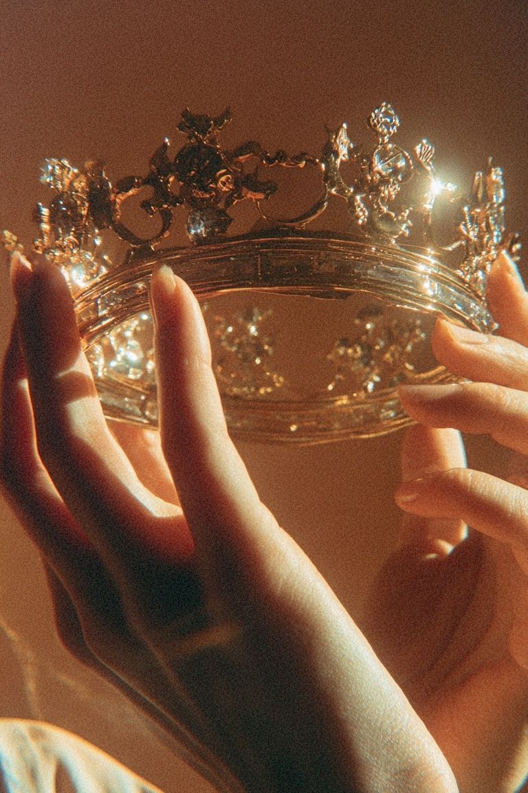 Golden Crown Portrait Print. poster detail