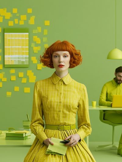 Lime Office Portrait Poster.