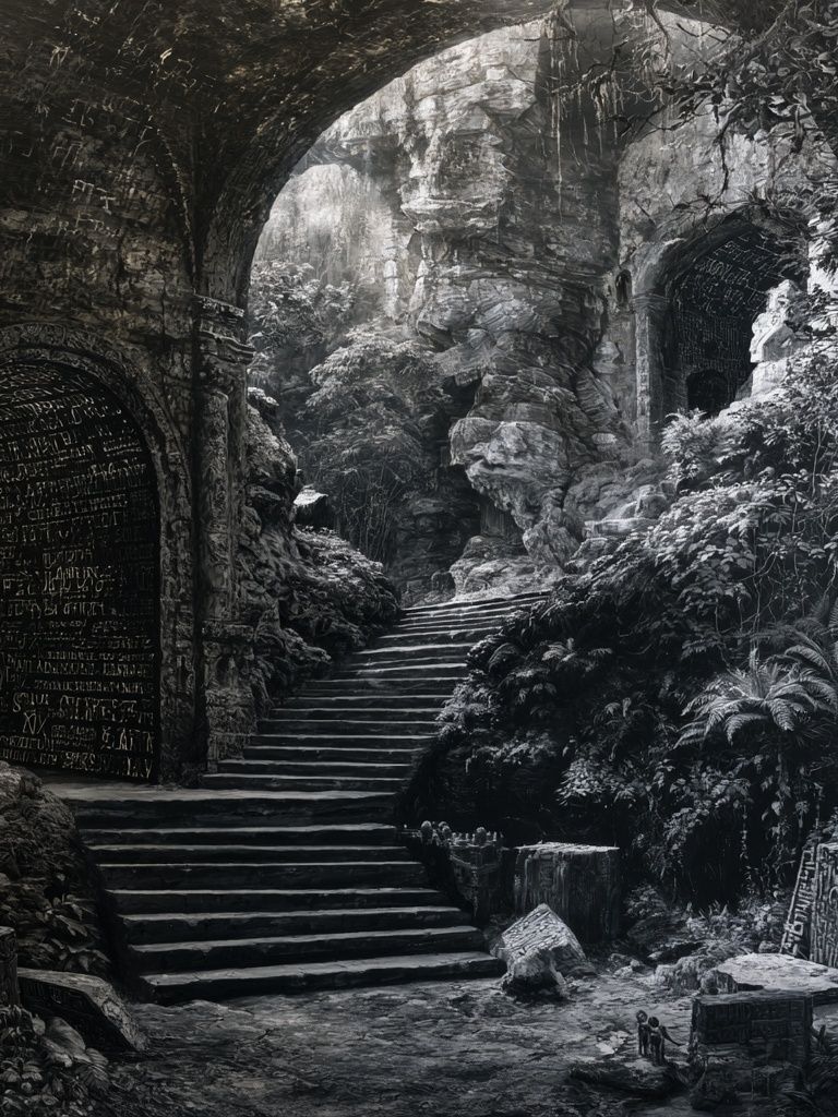Ancient Jungle Ruins Photography Poster. poster — photography art