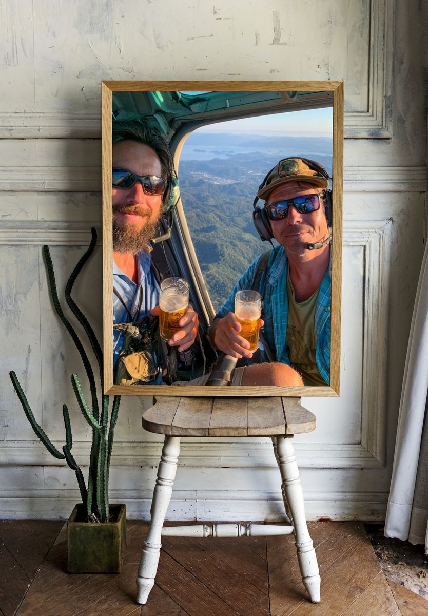 Helicopter Toast Photography Poster. room preview