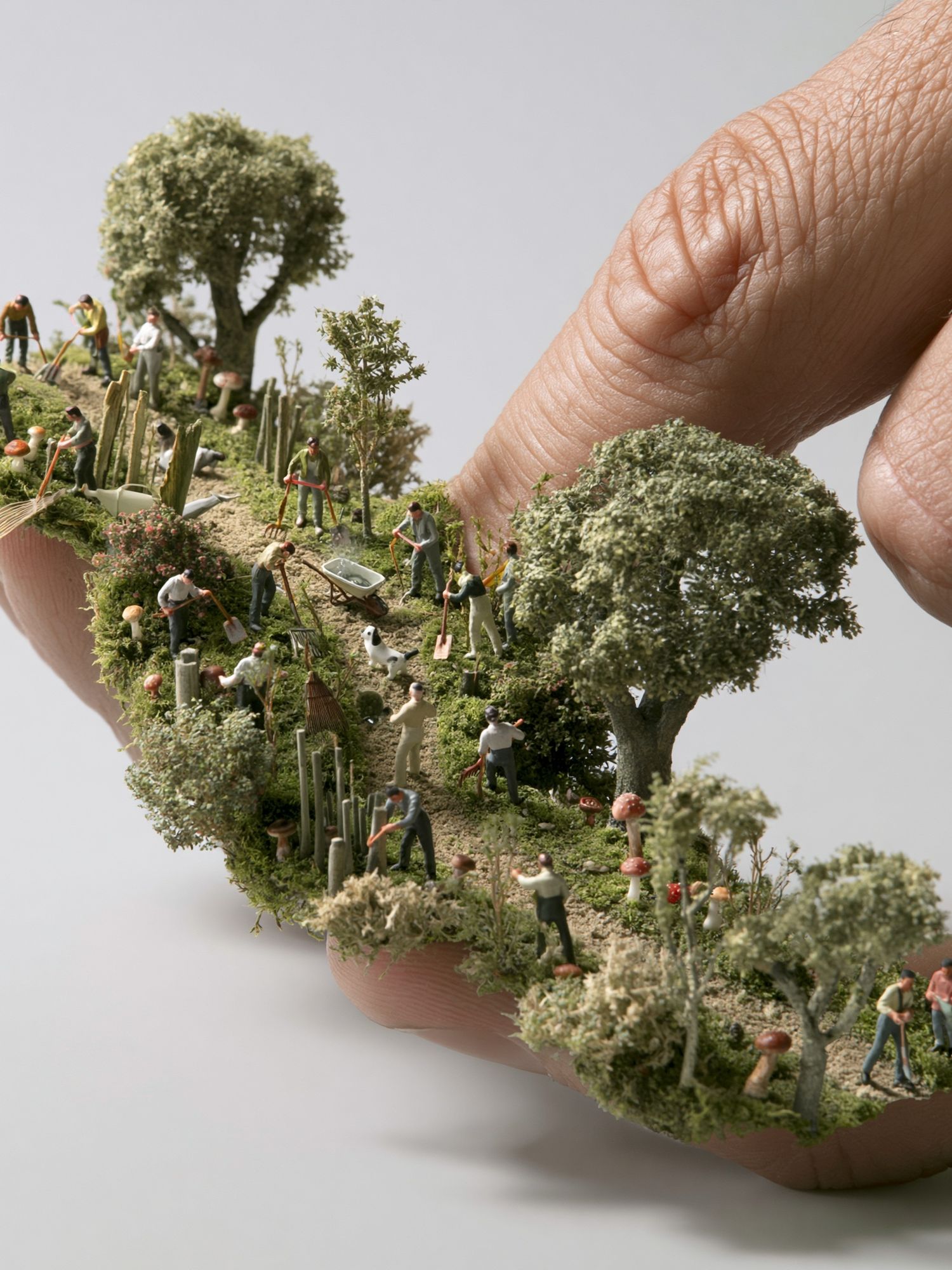 Miniature Garden Hand Photography Poster. poster — photography art