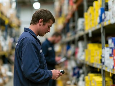 Warehouse Worker Portrait Photography Poster.