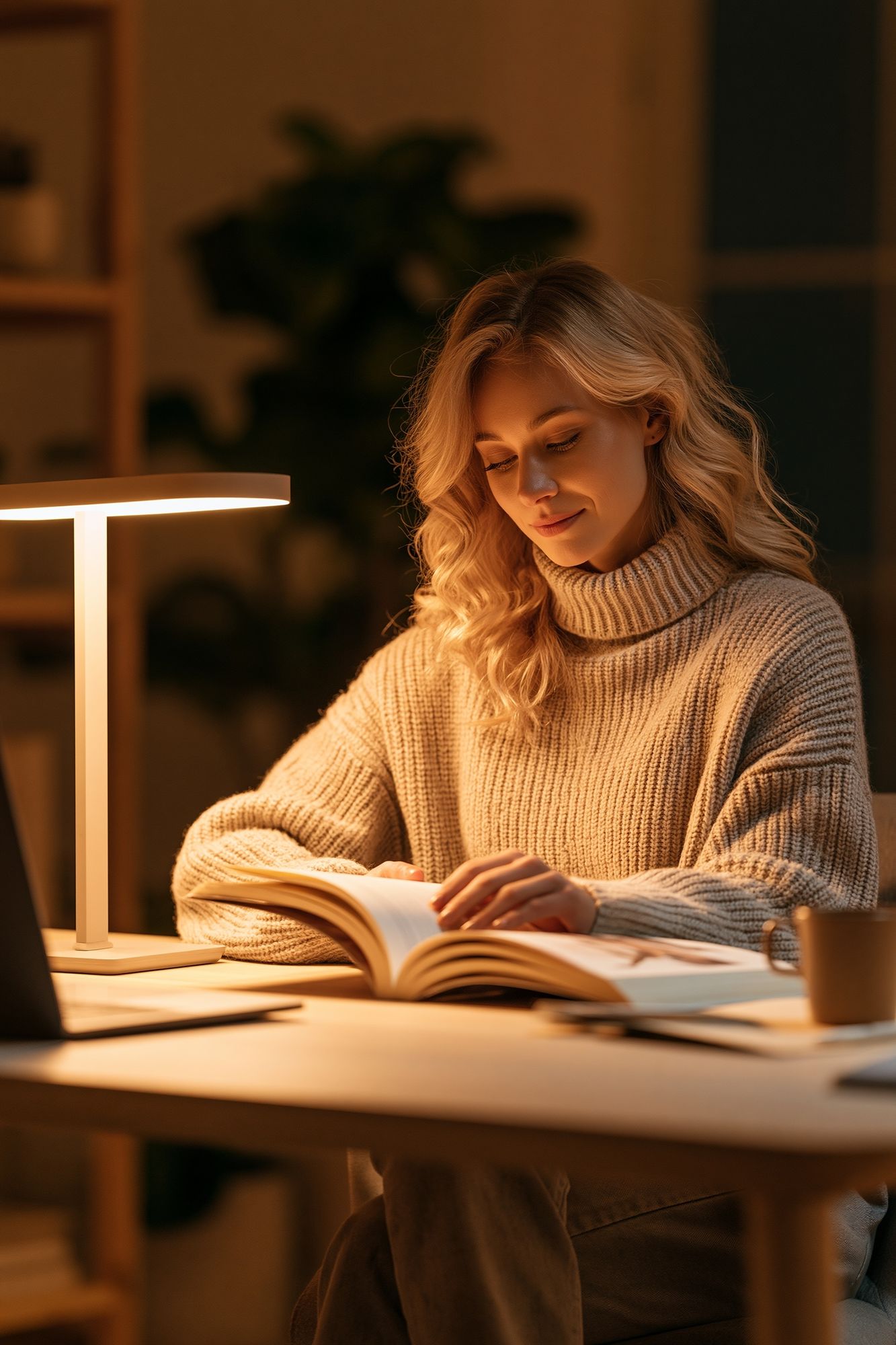 Cozy Reading Portrait Poster. poster detail