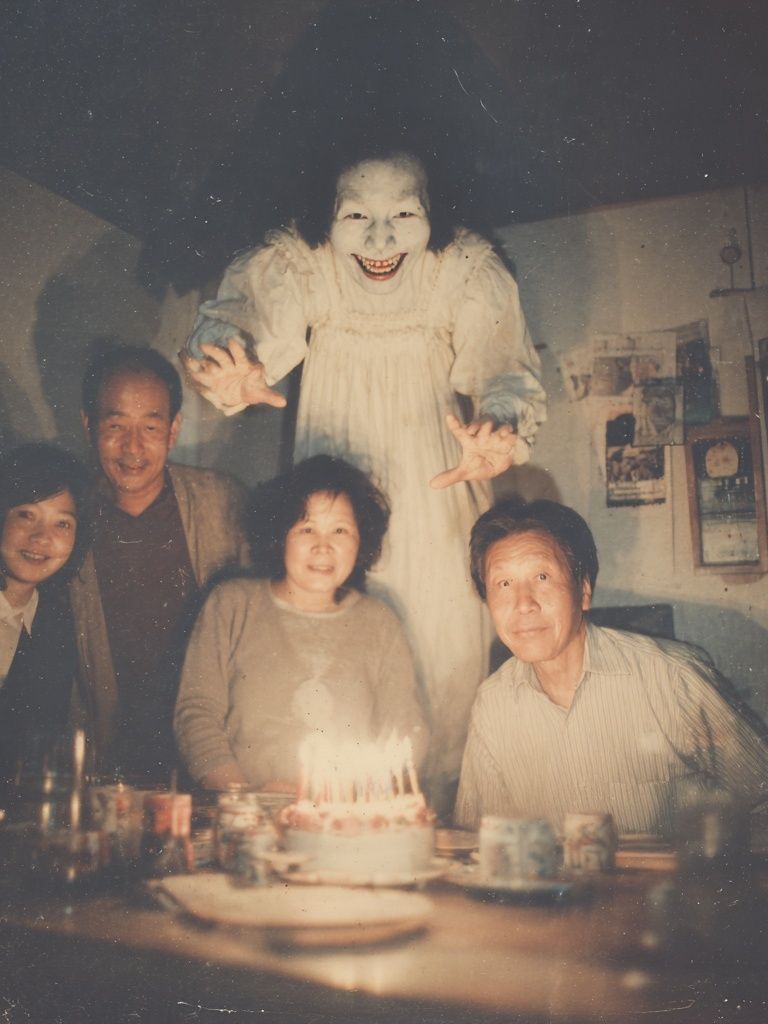 Haunted Family Birthday Photography Poster. poster detail
