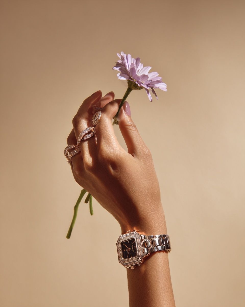 Elegant Hand with Flower Photography Poster. poster — photography art
