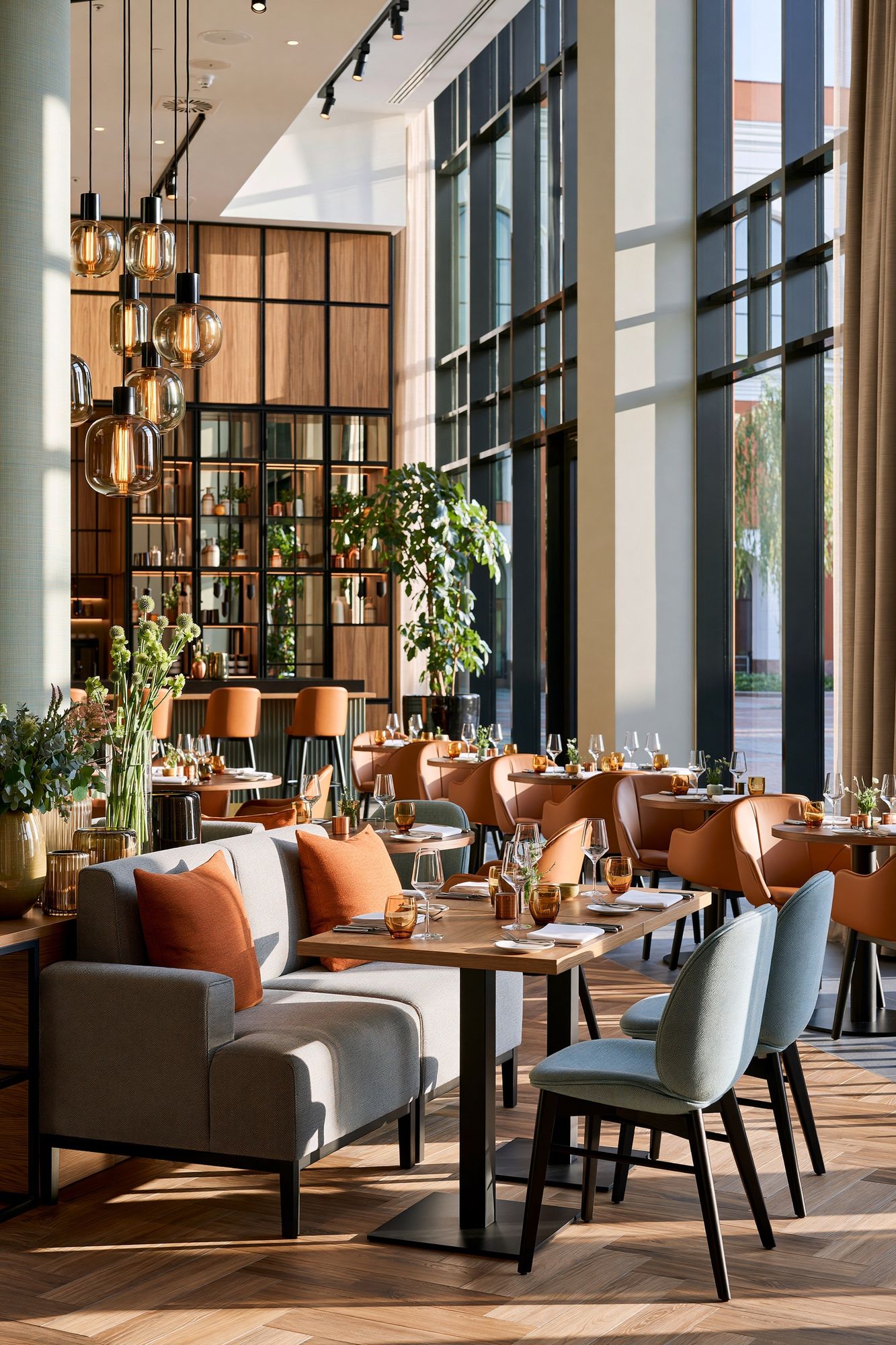 Modern Restaurant Interior Photography Poster. poster — photography art