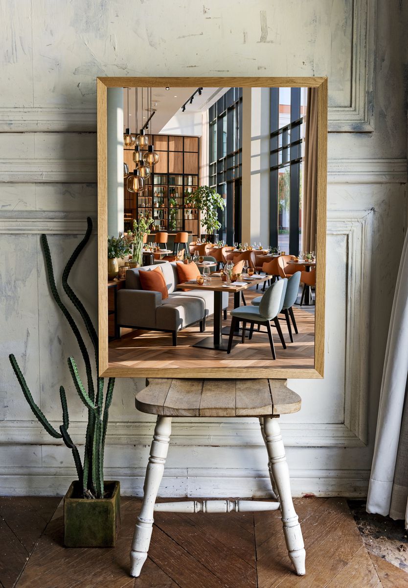 Modern Restaurant Interior Photography Poster. — room view 1