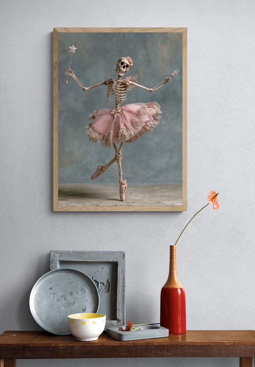 Ballet Skeleton Photography Poster. — room view 3